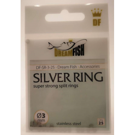 DREAMFISH žiedeliai Silver ring (Nr.3 25vnt/pak)