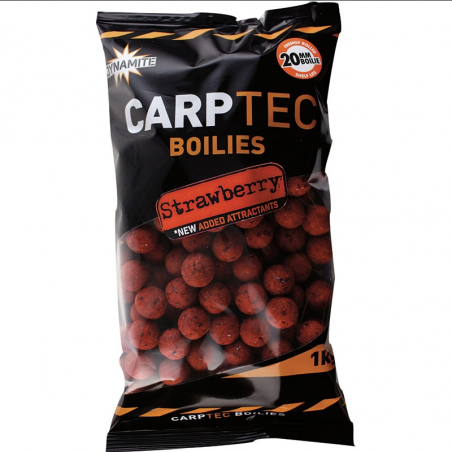 DYNAMITE Baltyminiai kukuliai Strawberry Carp Tec 20mm 1kg