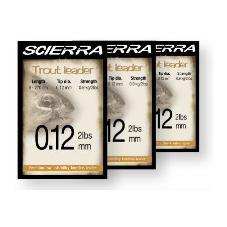 SCIERRA konusinis pavadėlis Trout Leader 9' 270cm (0,12-0,26mm)