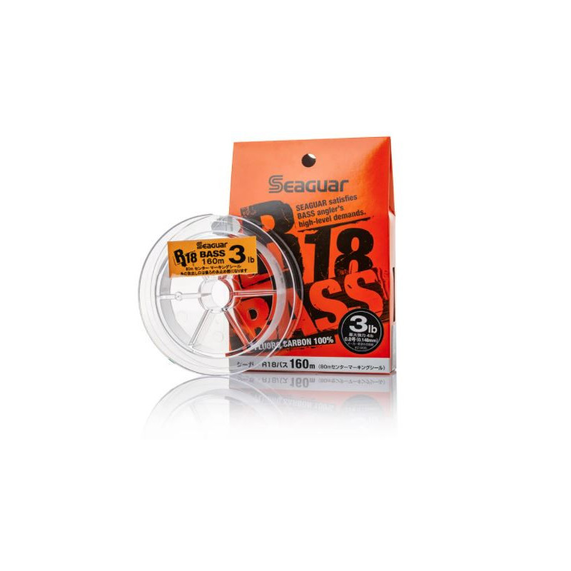 SEAGUAR valas R18 BASS 100% Fluorocarbon (0,26-0,35mm) 160m