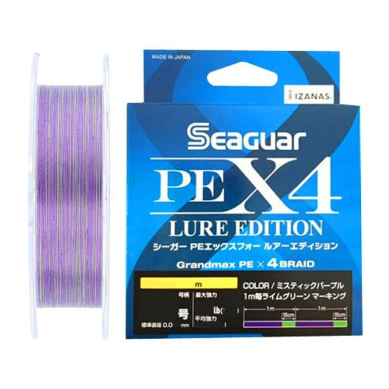 SEAGUAR pintas valas Grandmax PEx4 Lure Edition 150m Mono Colored (0,074-0,09mm)