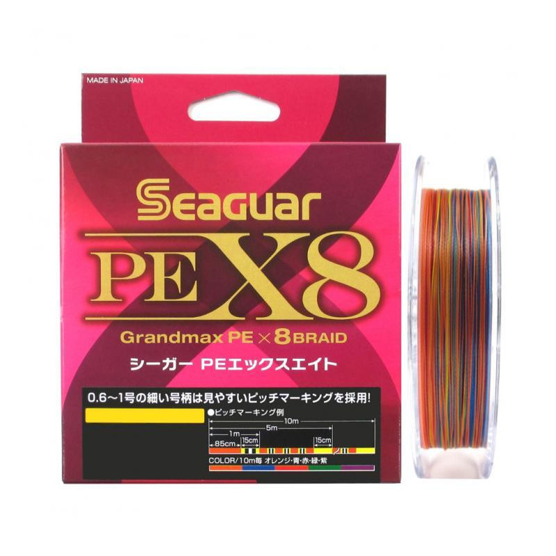 SEAGUAR pintas valas Grandmax PEx8 150m Multi Color (0,104-0,285mm)