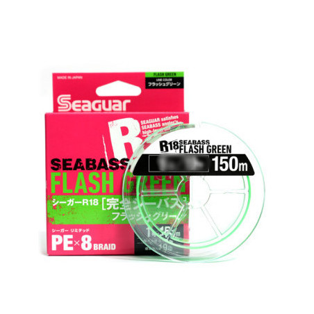 SEAGUAR R18 Kanzen Seabass PEx8 Flash Green (0,128-0,205mm) 150m