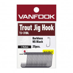 VANFOOK kabliukai Trout Jig Hook TJ-31BL NS Black (Nr.8-4) 25vnt/pak