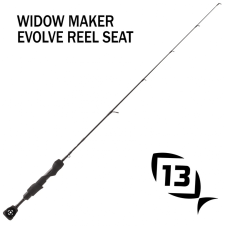 13 FISHING Widow Maker Ice Rod 32" 81cm M (Medium) - Carbon Blank with Evolve Soft Touch Reel Seat