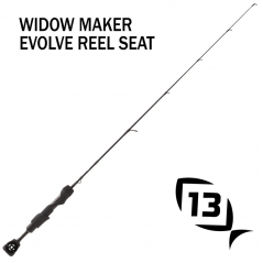 13 FISHING Widow Maker Ice Rod 34" 86cm MH (Medium Heavy) - Carbon Blank with Evolve Soft Touch Reel Seat