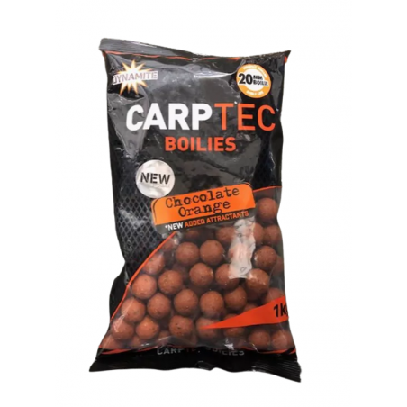 DYNAMITE Baltyminiai kukuliai CarpTec Chocolate Orange - 20mm Boilie 1kg 142469