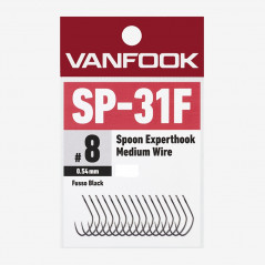 VANFOOK kabliukai SP-31F Fusso Black (Nr. 6-8) 50pcs/pack