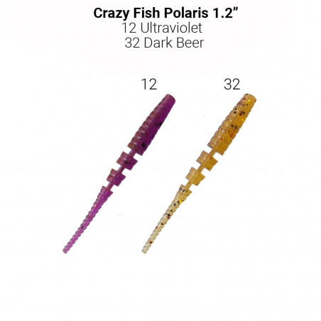 Crazy Fish guminukai Polaris 1.2'' 3cm (16psc/pak)