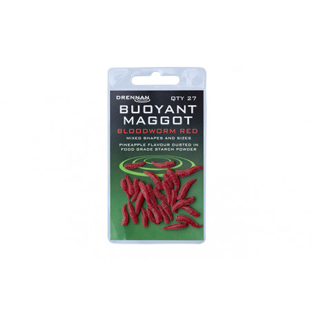 Drennan dirbtinis masalas Buoyant Maggot Bloodworm Red (27psc/pak)