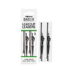 KORDA Basix Lead Clip Leaders 50lb 50cm (2vnt/pak)