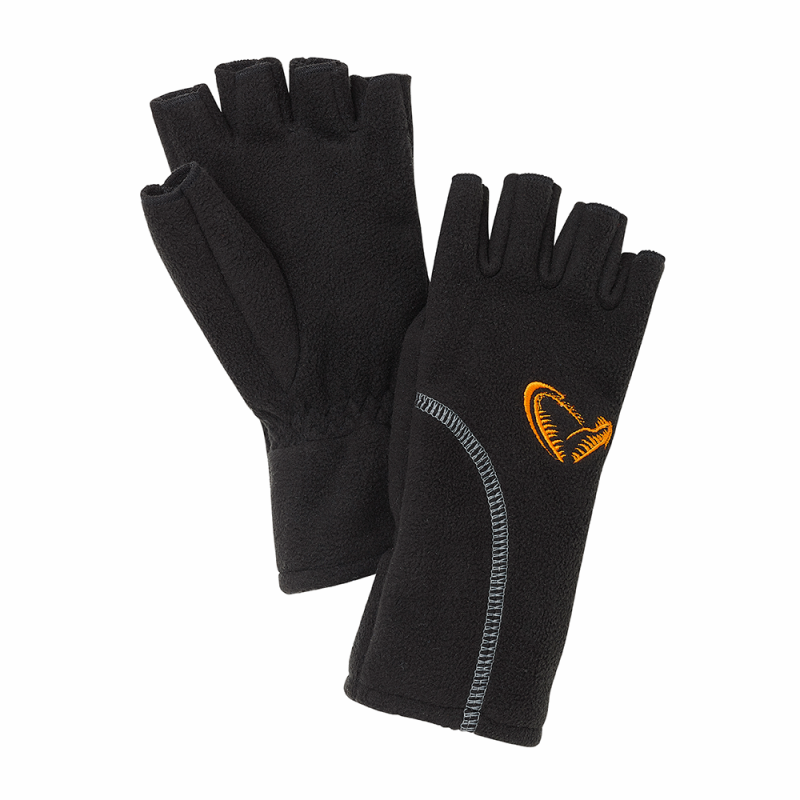 SAVAGE GEAR pirštinės Wind Pro Half Finger Black (M-XL)