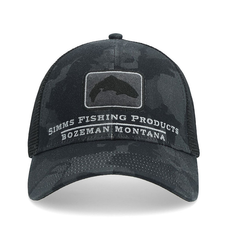 SIMMS kepurė Trout Icon Trucker Camo Carbon