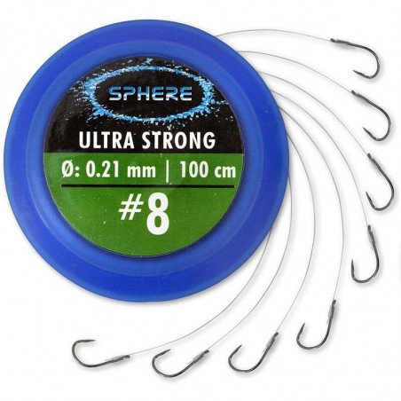 BROWNING kabliukai su pavadėliu Sphere Feeder Ultra Strong (Nr.16-8) 100cm