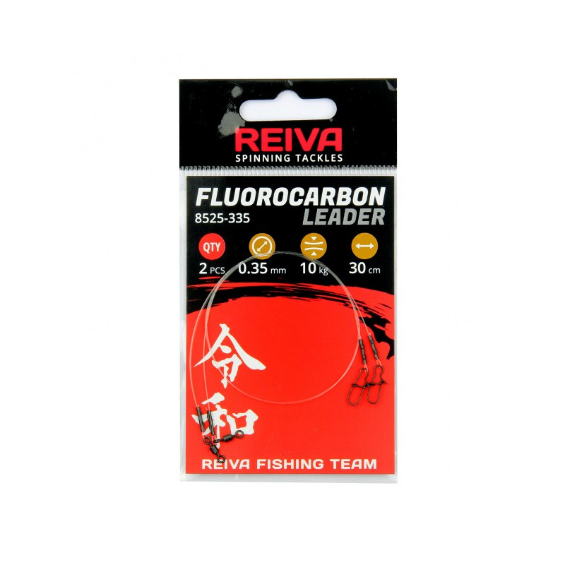 REIVA fluorokarbono pavadėliai 0,35-0,60mm (Skirtingi dydžiai) 2vnt/pak