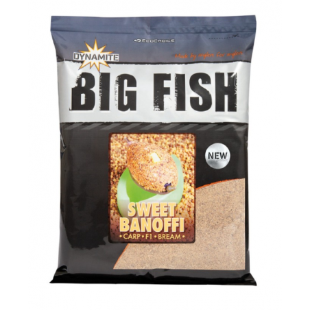 DYNAMITE jaukas BIG FISH Sweet Banoffi 1,8kg (Carp, F1, Bream)