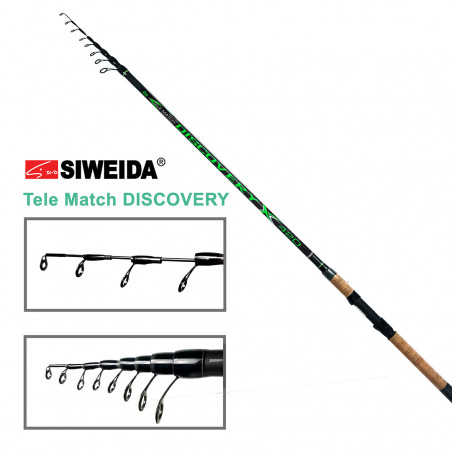 SIWEIDA plūdinė meškerė Discovery Tele Match IM8 3,90m max 30g