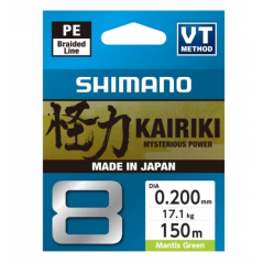 SHIMANO pintas valas Kairiki 8 150m Mantis Green (0,06-0,19mm)