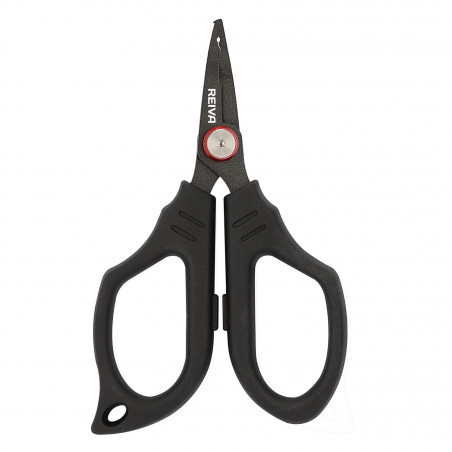 REIVA pinto valo žirklutės + žiedelių plėstuvas Fishing Scissor 12,7cm