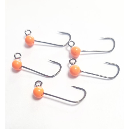 Area Trout Jig galvakabliai be užkarpų Vanfook TJ-31BL Orange Nr.4 ( 0,3-0,8g 5vnt/pak)