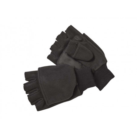 Kinetic pirštinės Wind Stop Fold Over Mitt 1/2 finger Black (M-XL)