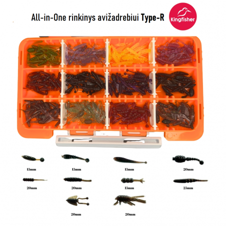 KINGFISHER rinkinys avižadrebiui All-in-One Set, Type-R 300vnt