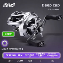 BEARKING ritė ZEUS PRO Casting Deep Cup, Left (kairės rankos) tik 168g!!!