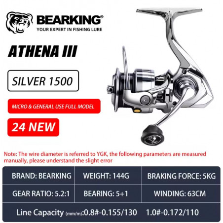 BEARKING ritė Athena III 1500S (tik 144g !!!)