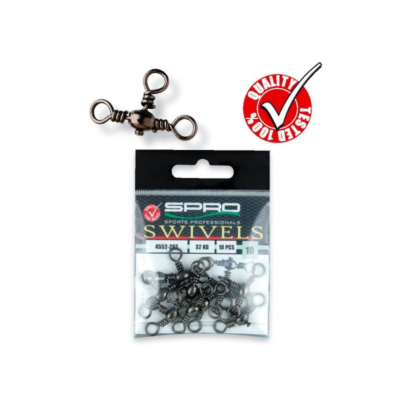 SPRO Black Crossline Barell Swivel 4552 (Nr.2-12)