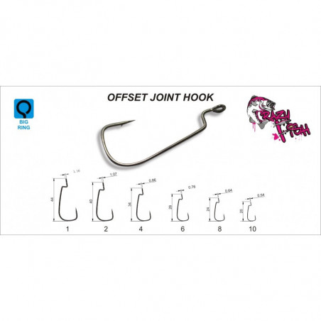 Crazy Fish Offset Joint Hook (Nr.1-4)