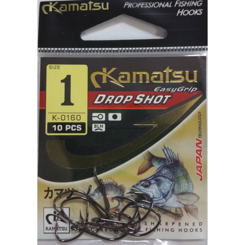 Kamatsu Drop Shot Black K-0160-BLN (Nr.4-1) 10vnt/pak