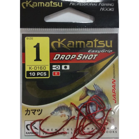 Kamatsu Drop Shot Red K-0160-R (Nr.4-1) 10vnt/pak