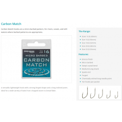 DRENNAN kabliukai Carbon Match (Nr.18-14)